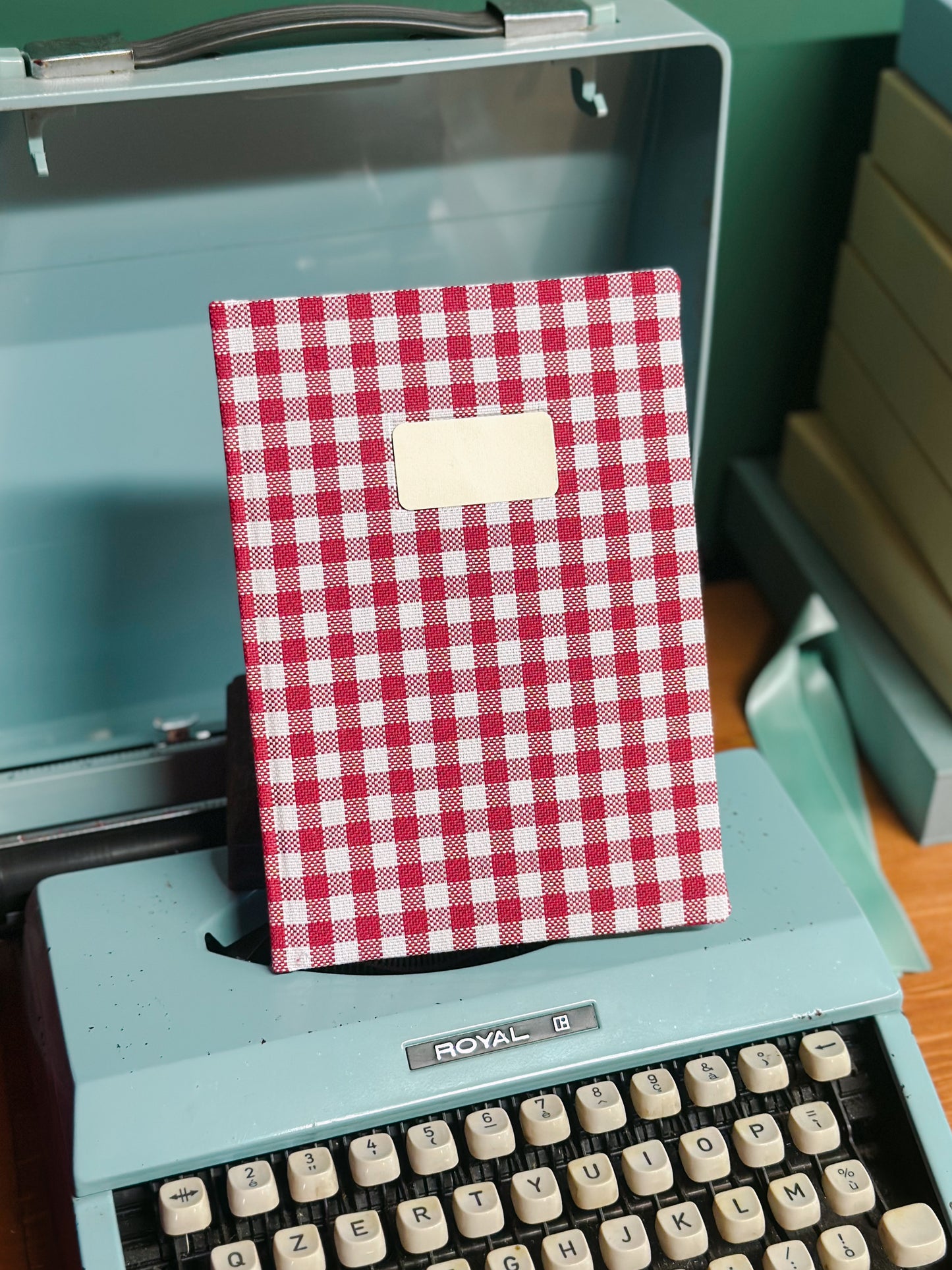 Ricettario in stoffa a quadri PERSONALIZZABILE