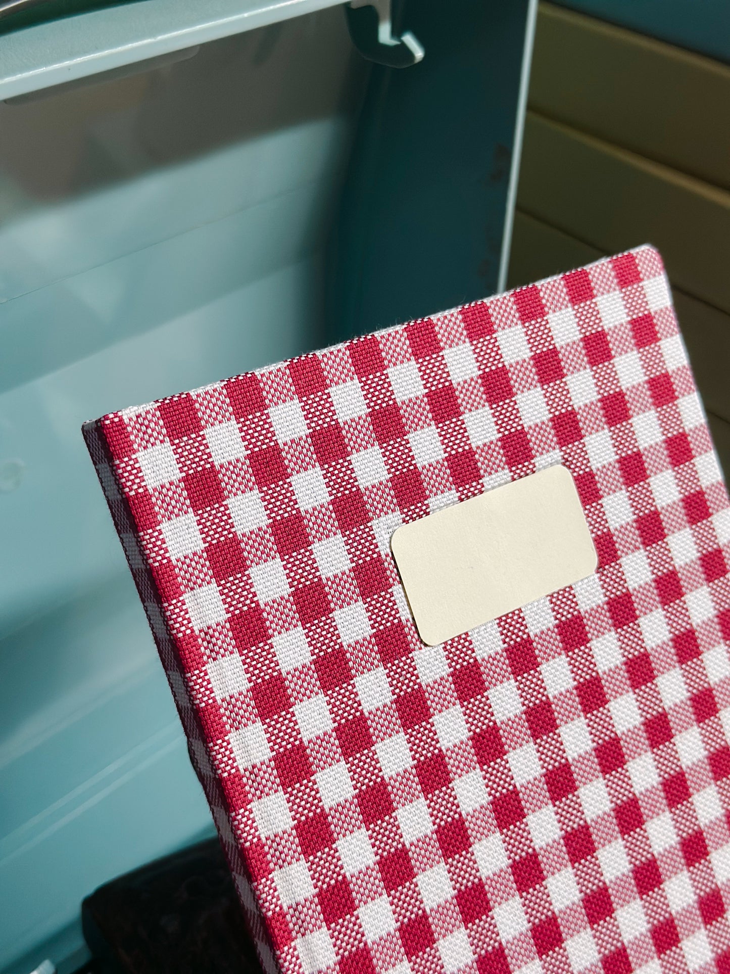 Ricettario in stoffa a quadri PERSONALIZZABILE